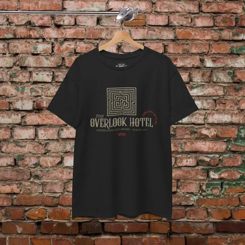 The Shining Shirt Black Overlook Hotel Maze Logo T-shirt, Horror Tee Stephen King Kubrick Gift Horror Fans