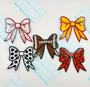 Sports Bow Patch, sports patch, football, cheer patch, gameday patches, softball bow patch, sports bow, football patch, basketball bow patch