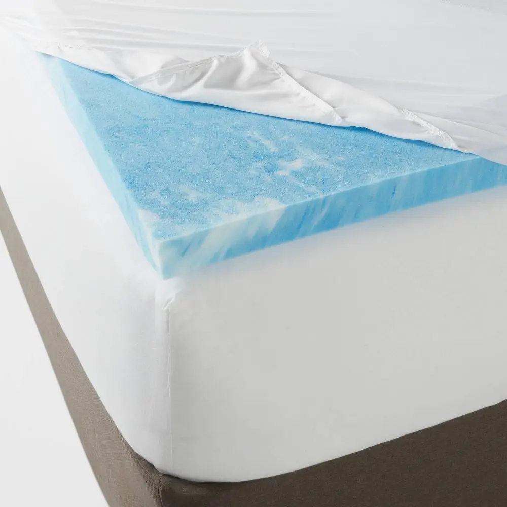 Threshold Twin 2" Cool Touch Memory Foam Mattress Topper - CertiPUR-US Certified, Moisture-Wicking, Fits 16" Depth, Enhances Sleeping Surface