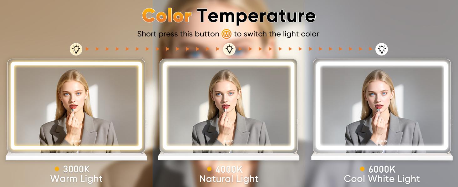 Sweetcrispy New Backlit Lighted Vanity Mirror - Small Rectangle Tabletop Makeup Mirror with Smart Touch Control, Adjustable Lighting, Multi-Size Options Sweetcrispy New Backlit Lighted Vanity Mirror - Small Rectangle Tabletop Makeup Mirror with Smart Touch Control, Adjustable Lighting, Multi-Size Options