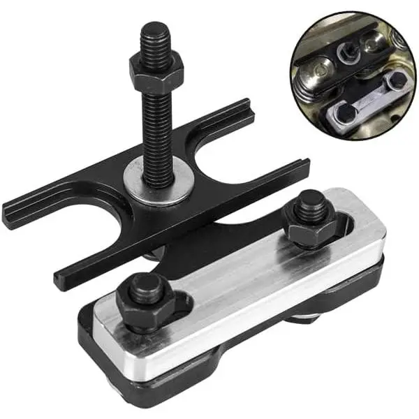 High Strength Construction Aluminum 67605 Valve Spring Compressor Tool - Cylinder Leakage Testing Assistant with Ball Valve, 1 Additional Bolt Included, Compatible with LS1/LS2/LS3/4.8/5.3/6.0/6.2 Chevy LSX, Fits Camaro, Corvette, GM Trucks, Mustang