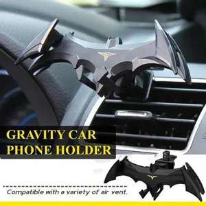 Shadow Wing Car Phone Holder – Universal Air Vent Mount with 360° Rotation, Heavy Duty V-Shaped Grip for iPhone & Android, Stealth Black Auto Accessories for GPS Navigation