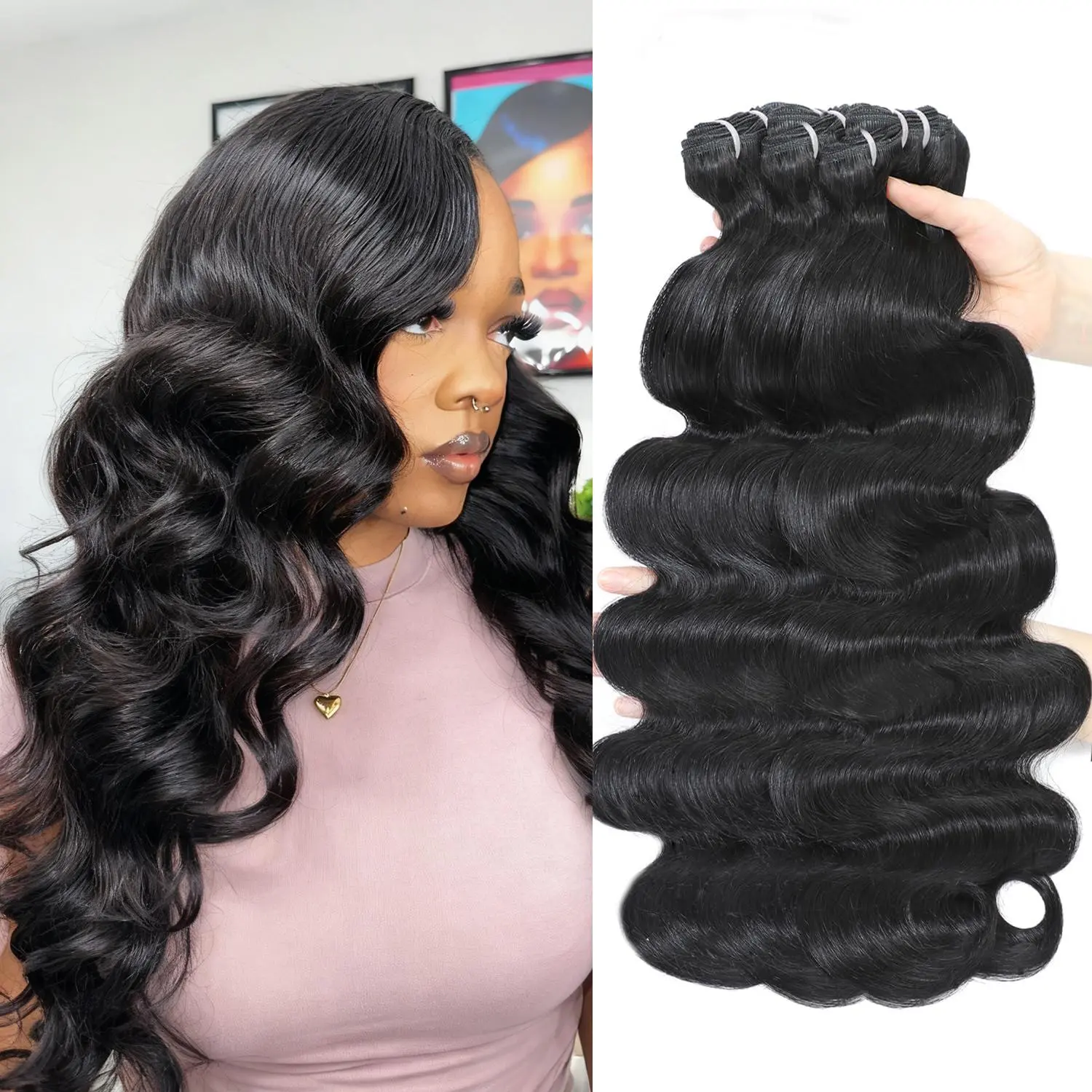 [LIVE-ONLY] Wequeen Budget Friendly 10A Grade Brazilian Virgin 100% Human Hair Straight Body Wave Deep Wavy Quick Weave Sew in/Glue in Viral Hair Bundles Raw Remy Hair