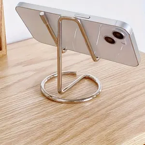 Iron phone holder, waterproof bedside table and desktop holder, suitable for kitchen countertops, 1 pot lid storage rack organizer, portable phone holder, Smartphone Holder Stand