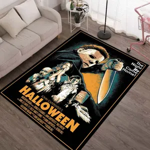 [NEW ARRIVALS] Horror Movie Rug,Halloween Rug, Horror Movie Characters Area Rug, Rugs For Living Room,For Home Decor, Fear Movie Characters Area Rug