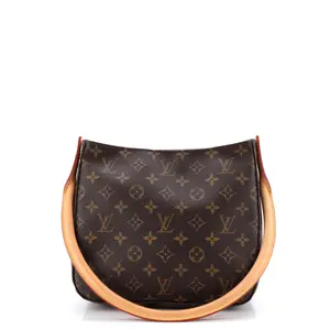Pre-owned Louis Vuitton Canvas Coated Messenger Bags Looping Handbag Monogram Canvas MM