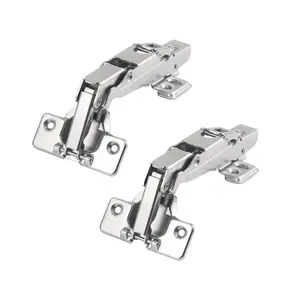 GJANSH Corner Cabinet Hinge Bifold 165 Degree Lazy Susan Door Hinge 48mm Full Overlay Soft Close Hinges Concealed Hydraulic Hinges Adjustable Mounting Frameless 2 Pcs /1 Pair Full Overlay fathersdaygift