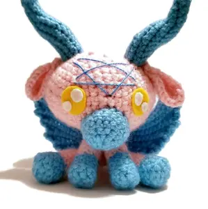 Baby Bubble Gum Baphomet | Amigurumi Figurine | Handmade Crocheted Occult Soft Sculpture