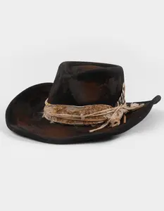 Rugged Womens Cowboy Hat, Dark Vintage