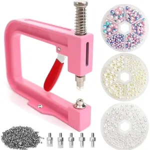 Pearl Setting Machine - DIY Handmade Rivet Tool for Attaching Pearl Buttons to Hats, Shoes, Clothes, Bags & Skirts (Beads DIY Accessories)