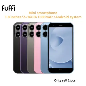 FUFFi Mini Smartphone, 3.0-inch screen, 2GB RAM+16GB ROM, 3G network, 0.3MP+2MP camera, stylish palm phone, 1000mAh battery Android 8.1 Cellphone
