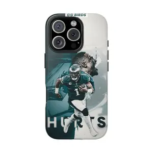 Vintage Style Jalen Hurts Phone Case, Jalen Phone Case Suitable for iPhone 17/16/15/14/13/12/11 Pro Max/Plus and  Samsung Galaxy S23FE/22/23/24/25