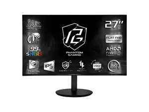 ASRock Phantom Gaming 27 inch Full HD 240Hz IPS FHD AMD FreeSync Premium (Adaptive Sync) 1ms Gaming Computer Monitor with Height Adjustable, Pivot, Swivel & Tilt Stand PG27FFS2E
