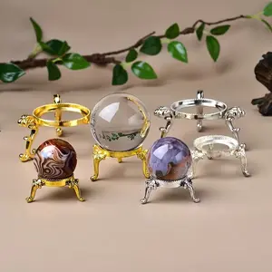 Minimalist Crystal Ball Stand, Glass Base for Home Decor and Photography Props, 1pc Elegant Crystal Sphere Holder