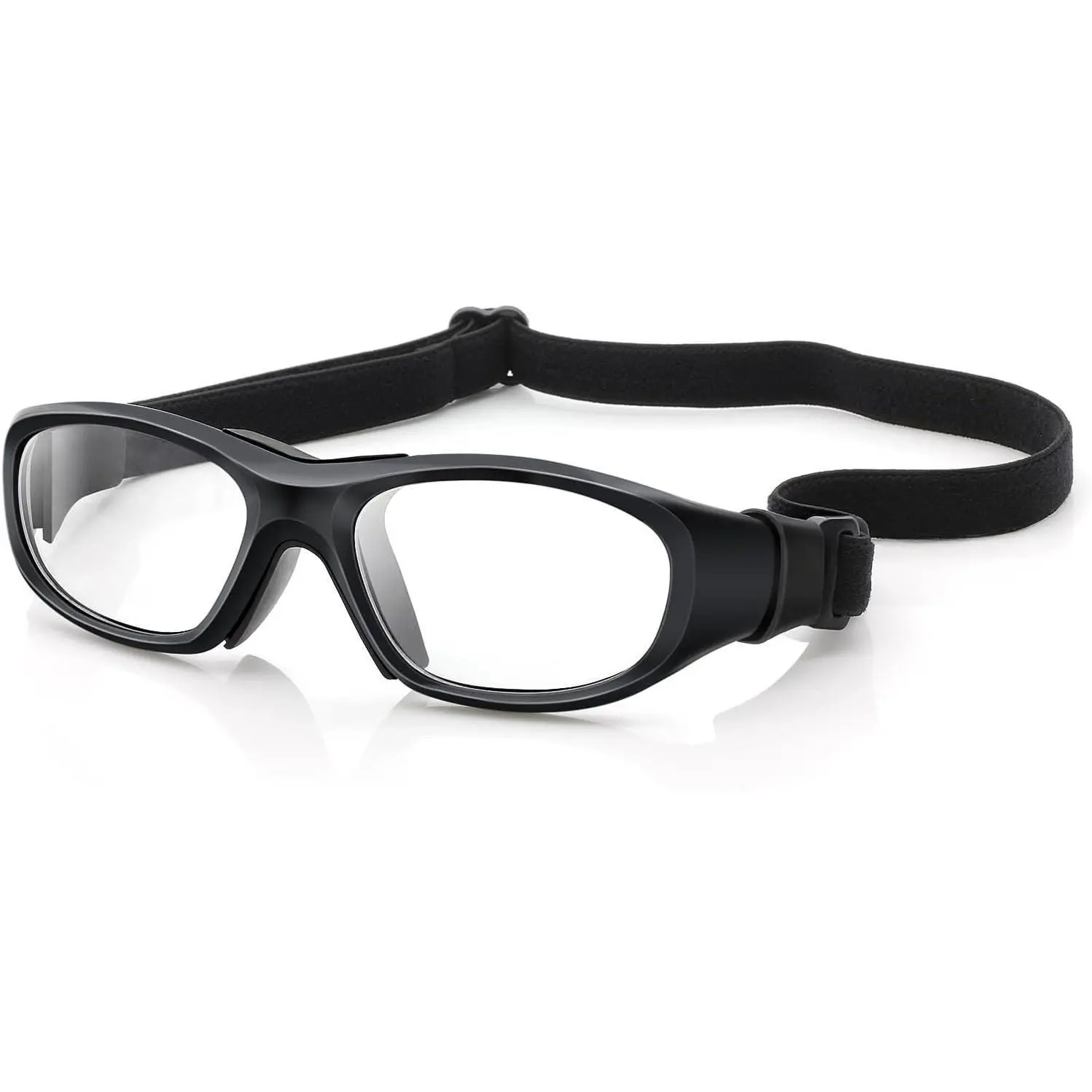 Minimalist Safety Sports Goggles - Anti-Fog, UV-Protection Thermoplastic Eyewear with Adjustable Rubber Strap for Soccer, Pickleball, Skiing, Outdoor Sport, Anti-Fog Coating, Cycling, Fog-Free Vision
