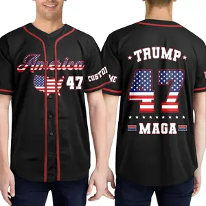 Personalized Trump 47 President Baseball Jersey, Custom Name Trump Supporter Baseball Jersey, MAGA Baseball Jersey, Trump Support Jersey