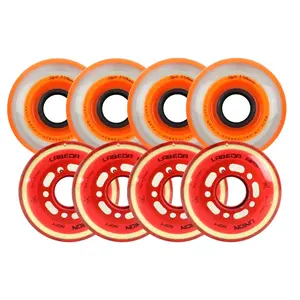 Labeda Roller Hockey Wheels - Premium Combo 68/72 Youth HiLo 74A Union + Millenium