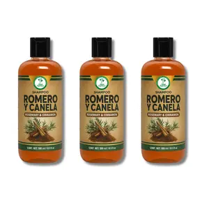 VIRAL 3 Pack Special Bundle Shampoo Romero & Canela 500ml - Rosemary Aloe Vera Cinnamon - Nourishing Formula - Natural Shine Strength - For All Hair Types - Gentle Cleanse - Herbal Aroma - Daily Use