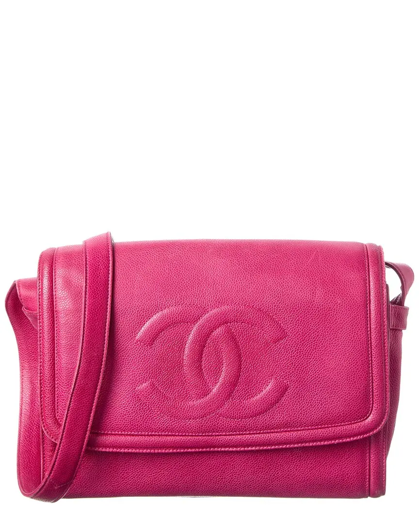 Chanel Hot Pink Caviar Leather Messenger Bag (Authentic Pre-Loved)