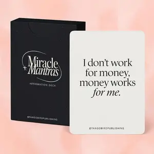 G12TangoBird Miracle Mantras Affirmation Cards | Positive Energy Oracle Deck for Mindfulness, Healing & Daily Motivation | Spiritual Self-Care Gift for Women & Men