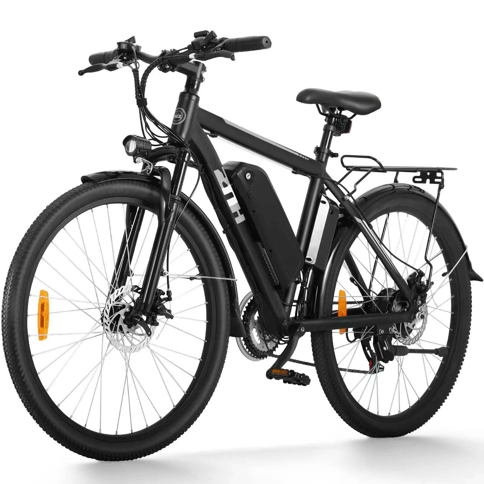 ZNH-02SR EBIKE Adult Electric Mountain Bike with LCD Screen, Shock Absorbing Fork, Disc Brake, Long Range Hidden Battery E Bike for Off-Road & Daily Commute