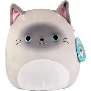 Squishmallows Original 10-Inch Felton The Siamese Cat - Official Jazwares Plush - Collectible Kitty Stuffed Animal Toy - Gift for Kids, Girls & Boys