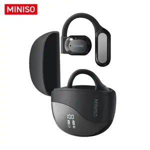 MINISO X38 Wireless On-ear Design Earphone for Summer, Noise Cancelling Headphone with Digital Display, Bluetooth-compatible Headphone for Running, Gym, Workout, Sports