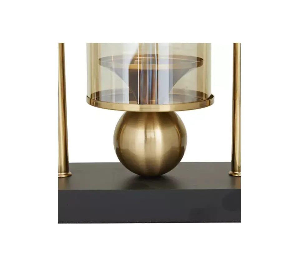 CosmoLiving by Cosmopolitan Pillar Hurricane Candle Holder Table Decor 2-piece Set