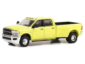 2019 Ram 3500 Big Horn - National Safety Yellow (Dually Drivers Series 11) Diecast 1:64 Scale Model - Greenlight 46110E