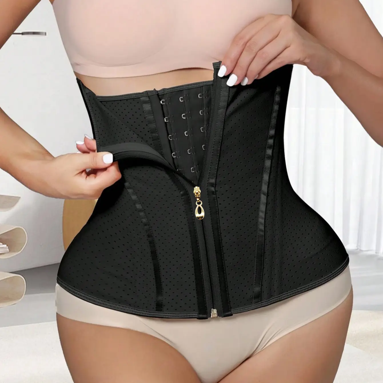 Women's Waist Trainer Belt Compression, Abdominal Back Pressure Shaper, Postpartum Recovery Corset, All-Season Fit Sexy Breathable Body Shaping Girdle Shapewear