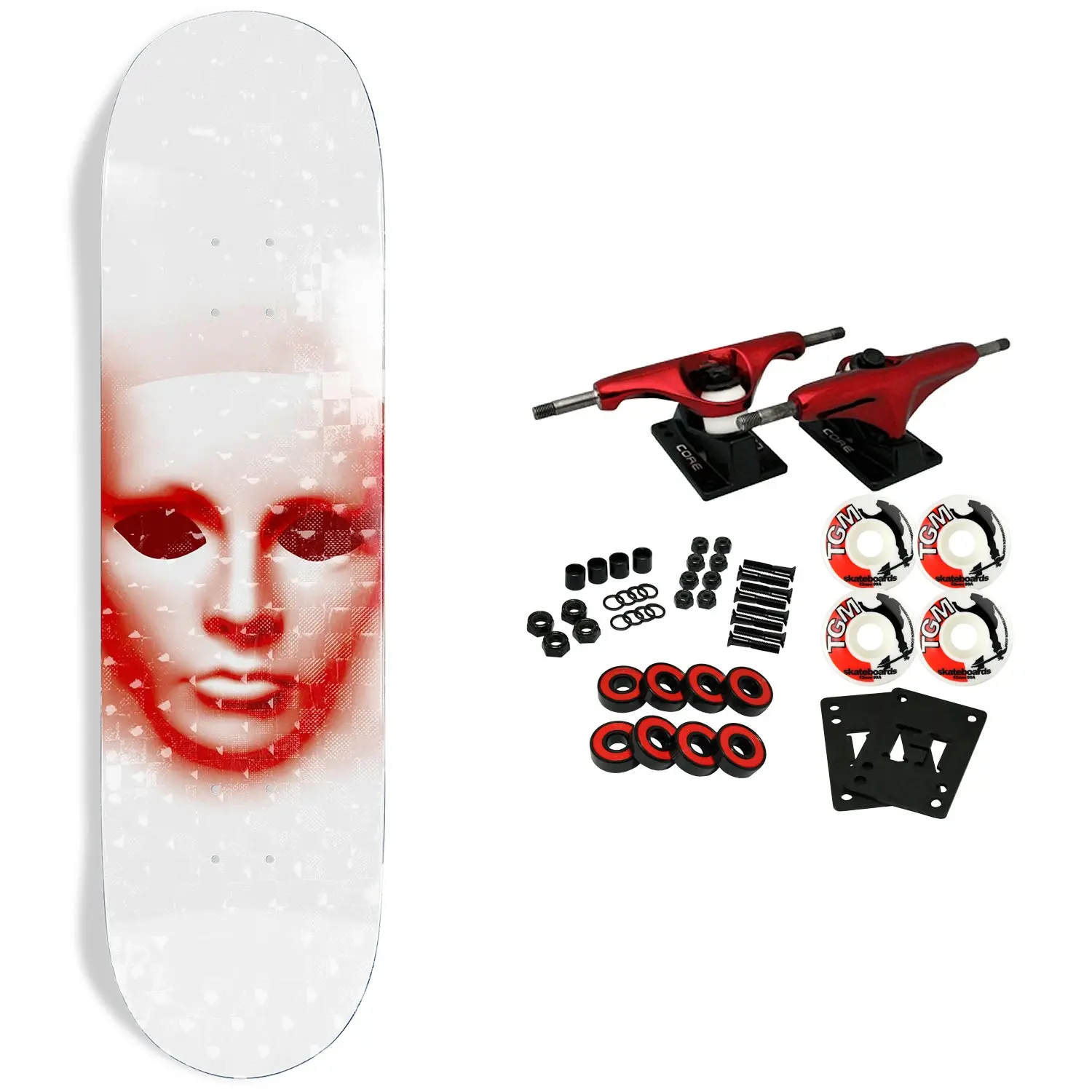 Opera Skateboard Complete Face White 7.75" x 31.1"