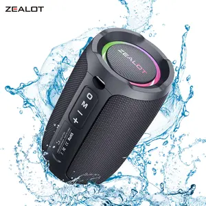 【 ZEALOT 】Bluetooth Speaker, Beach Portable Speaker, IP67 Waterproof, 20W Parlantes Bluetooth, Wireless Outdoor/Home Use, Loud Stereo, Dual Pair, BT5.2/USB/TF Card/AUX, For Outdoor Home, RGB Ambient Light
