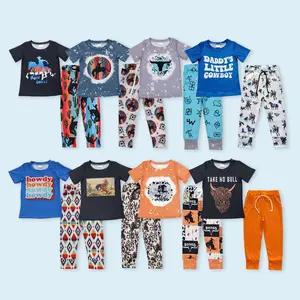 Kids boy western design summer clothes