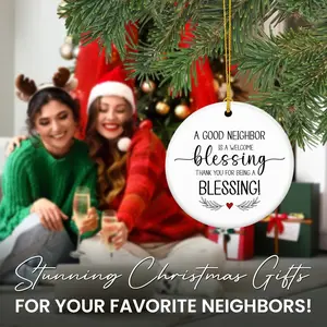 Neighbor Gifts for Women, Christmas Ornaments 2024 - Christmas, The Neighborhood Gifts for Friends, Hello Neighbor Friendship Gifts for Friends