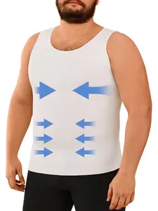 Men's Chest Compression Vest, Male Breast Development Shirt, Sleeveless Body Shaper for Chest Abdomen Waist, Men's Underwear