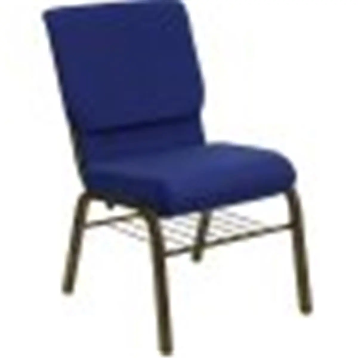Flash Furniture XU-CH-60096-NVY-BAS-GG 18.5''W Navy Blue HERCULES™ Steel Frame Anti-Slip Church & Banquet Stack Chair, 4.25'' Thick Seat, Gold Vein Finish, Steel Under-Seat Book Basket, Dining Chairs, Floor Chairs