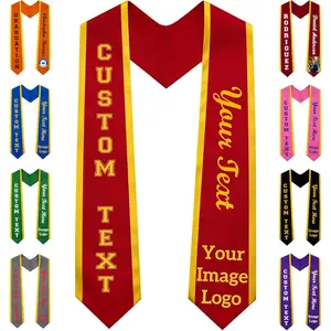 Custom Graduation Stole 2026, Personalized Graduation Sash with Picture, Logo, Name & Text, Custom Grad Stole for High School & College, Preschool, Kindergarten, Elementary, Senior Graduation Keepsake
