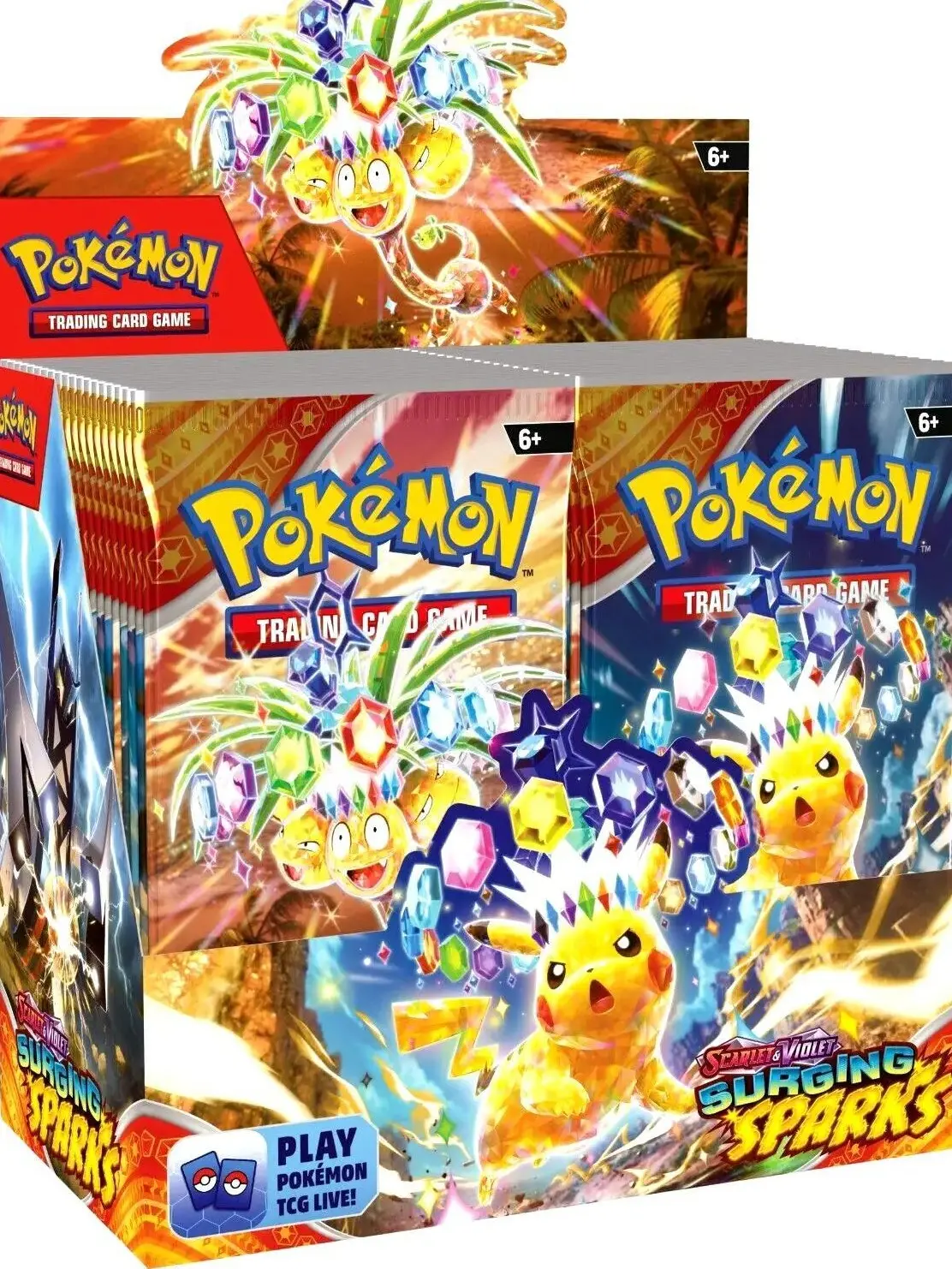 Surging Sparks Single Booster Pack TCG Pokemon   Live Rips Only