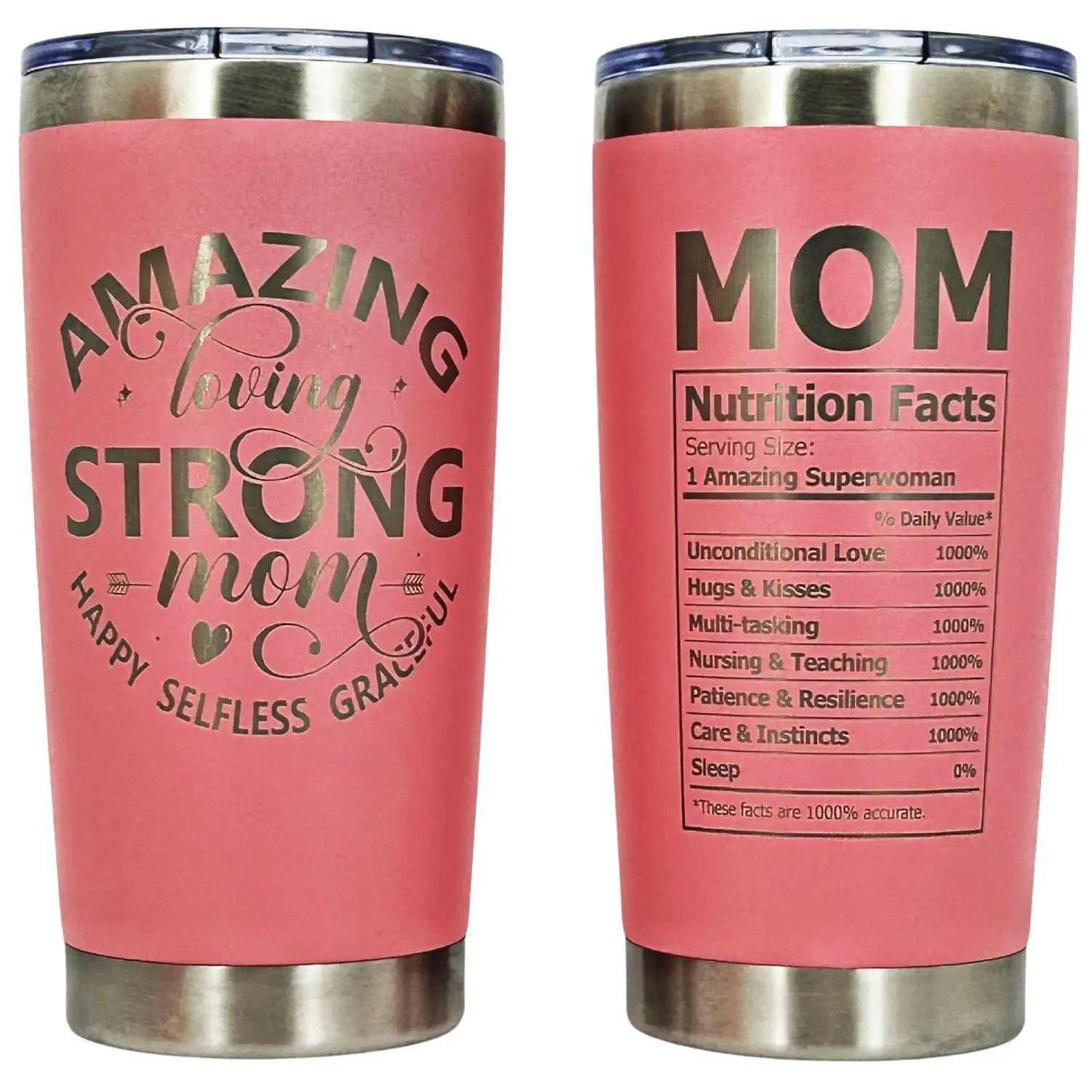 Mother’s Day Gift for Mom – 20 oz “Best Mom Ever” Tumbler with Lid, 2 Straws, Brush & Gift Box That’s Ready to Make Her Smile