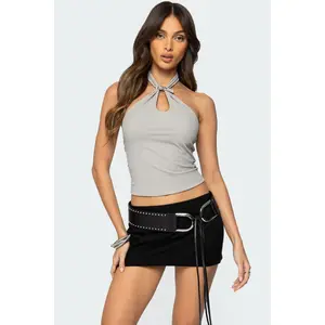Alizee Belt Detail Halter Top