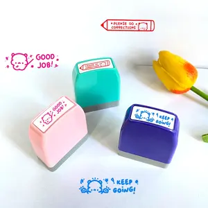 Teacher Stamp Set of 3, Good Job Continue, Please Grade, Teaching Incentive Stamps, Home & Teacher Homework Grading, Back-To-School Supplies