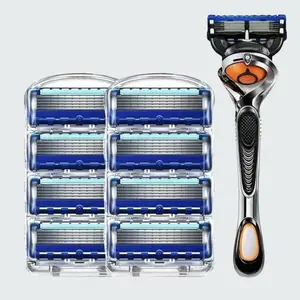 Original Shaving Kit for Men - Razor Handle, 8 Razor Blade Refills, and Travel Blade Cover