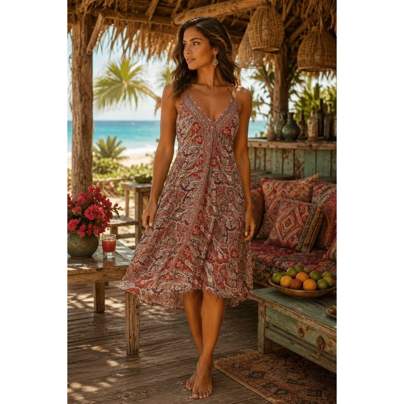 Positano Boho Mini Dress
