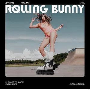 Rolling Bunny In-line Roller Skates Size: 8.5 Woman’s Fitness ABEC-7 In/outdoor NIB