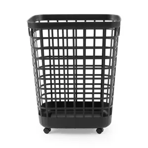 Bushel Rolling Hamper Black