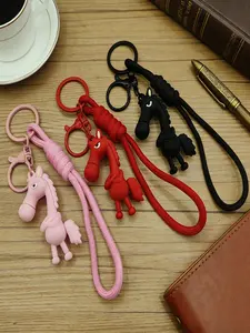 Bag Charm Pendants Little Pony Bag Charm Multiple Colors Available Cool And Funny Cute Cartoon Fashionable And Versatile Not Easy To Bend Gifts For Friends New Year'S Gifts Year Of The Horse Mascot Keychain