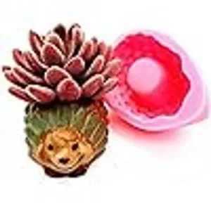 3D Animal Silicone Flower Pot Molds Succulent Planter Concrete Molds DIY Cactus Plaster Cement Clay Resin Craft Home Decor Hedgehog