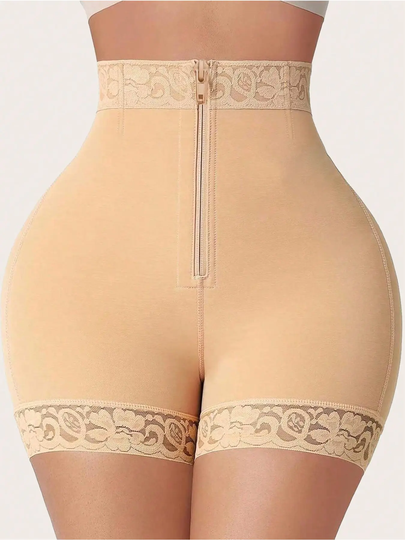 Fajas Colombianas Shapewear Bodysuit for Women, Comfortable & Breathable Mesh Shorts with Tummy Control, Hip Lifting and Zipper Crotch