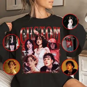 [SWEATSHIRT] Custom Bootleg Rap , Custom Face Shirt With Name, 90s Graphic Tee Style, Personalize Your Name, Gift For Him, For Her, Cotton Womenswear