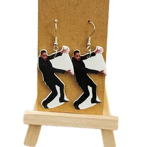 Quirky Meme Earrings - Perfect for Any Occasion Hook Earrings with Unique Meme Design Lightweight & Comfortable for Extended Wear